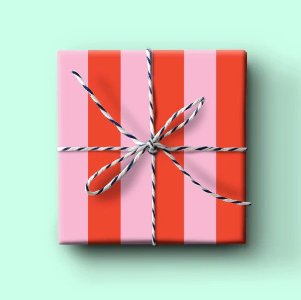 Red & Pink Stripe Gift Wrap | Joy Creative Shop