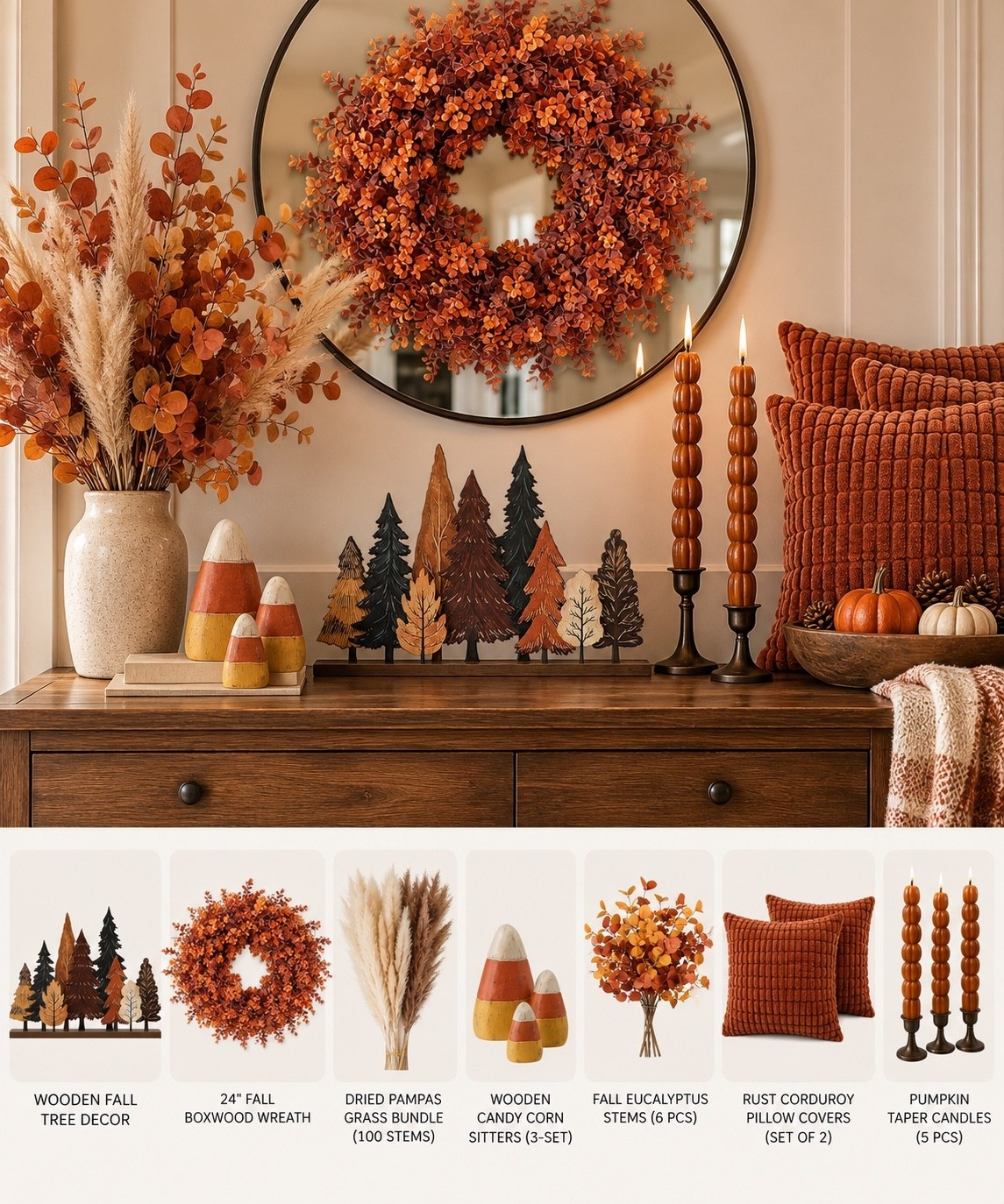 Fall decor that makes the whole house feel extra cozy. I’m loving all the warm rust tones, textured pillows, fall stems and those adorable little candy corn sitters! Such easy pieces to mix in with what you already have for a cozy fall refresh.

Everything is linked in my LTK! 🍁#FallDecor #FallHomeDecor #CozyHome #AmazonHome #AutumnDecor

#LTKHome #LTKSeasonal #LTKSeasonal #LTKHome