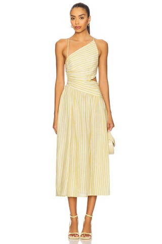 Zimmermann Cascadian Asymmetric Dress in Yellow Stripe from Revolve.com | Revolve Clothing (Global)