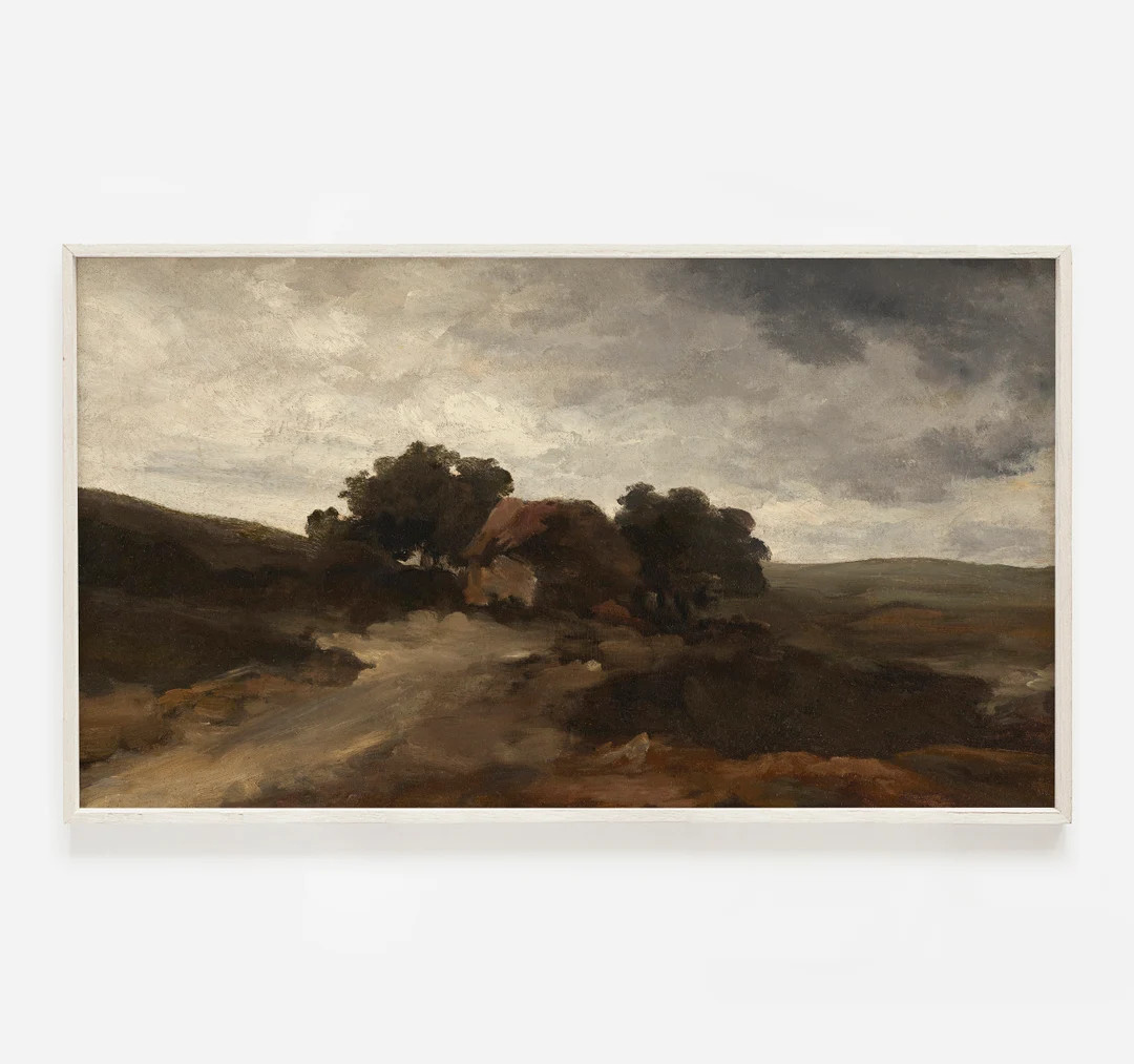 Samsung Frame TV Art / Vintage Moody Landscape Oil Painting DIGITAL Download / Farmhouse Antique ... | Etsy (US)
