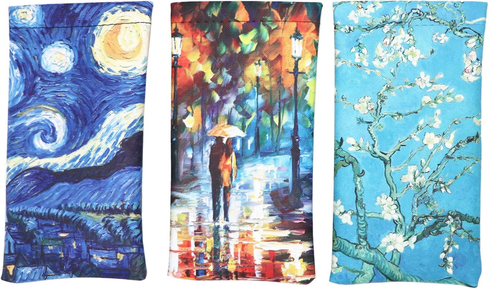 PACK of 3 pcs Squeeze Top Sunglasses Pouch Eyeglass Cases Eyeglass Holder | Amazon (US)