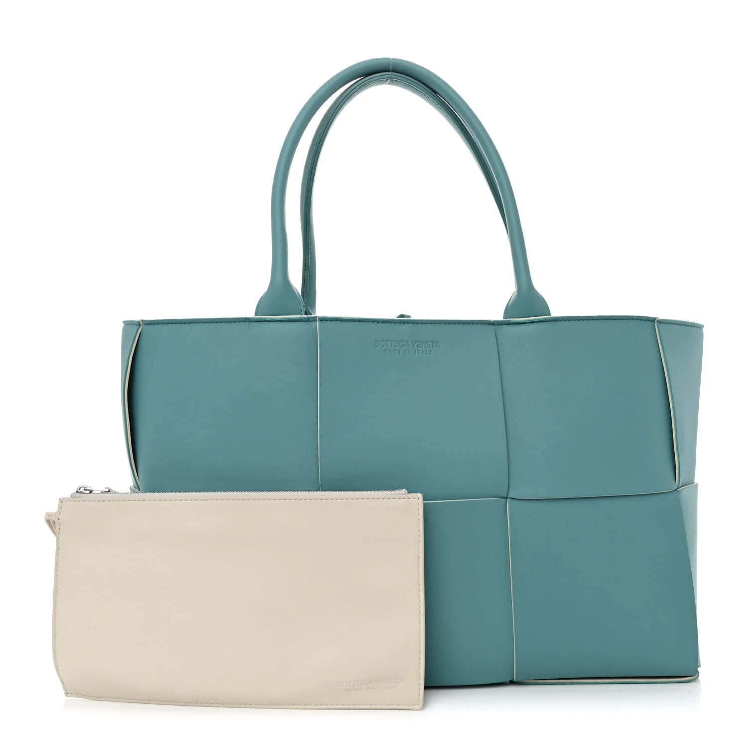 Nappa Maxi Intrecciato Medium Arco Tote Linoleum | FASHIONPHILE (US)