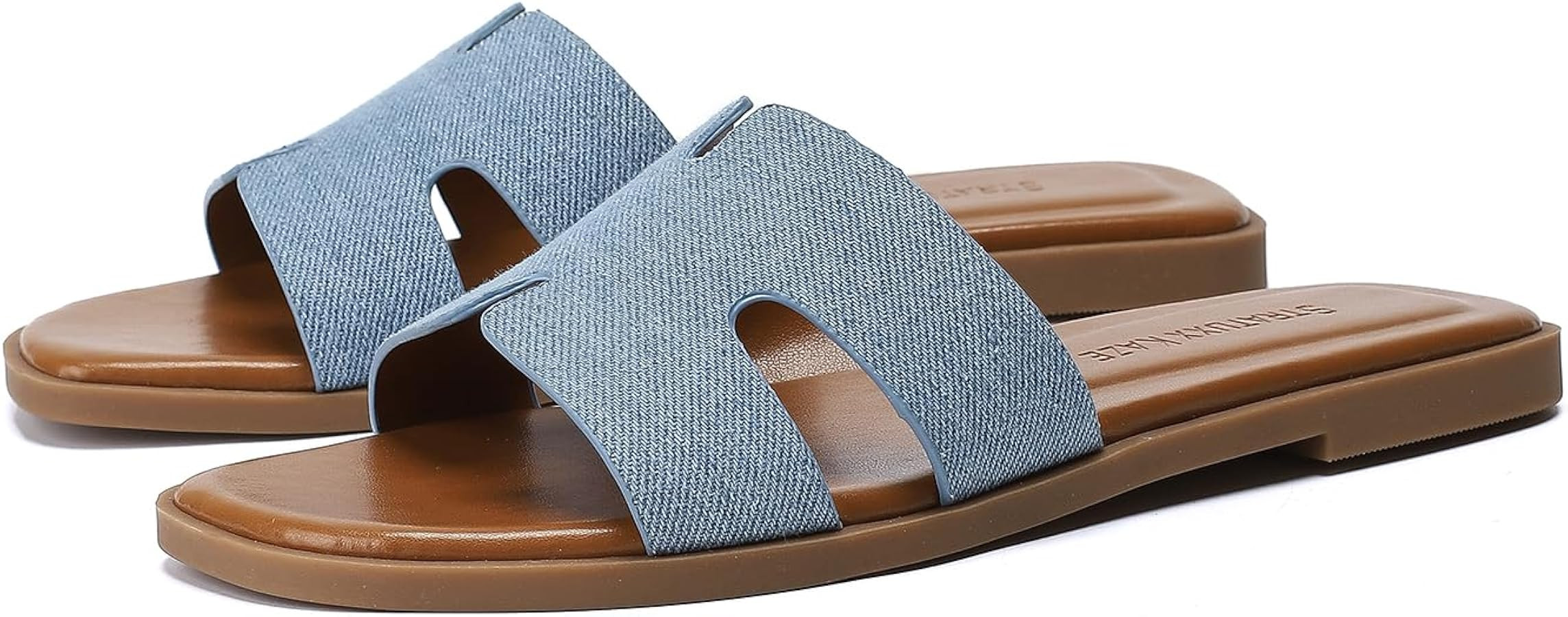 Stratuxx Kaze Women's Open Toe Flat Dress Slide Sandals | Amazon (US)