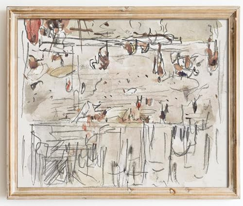 Kizbok Neutral Wall Art Decor, Minimalist Abstract Line Art Canvas Painting, Modern Beige Wall De... | Amazon (US)