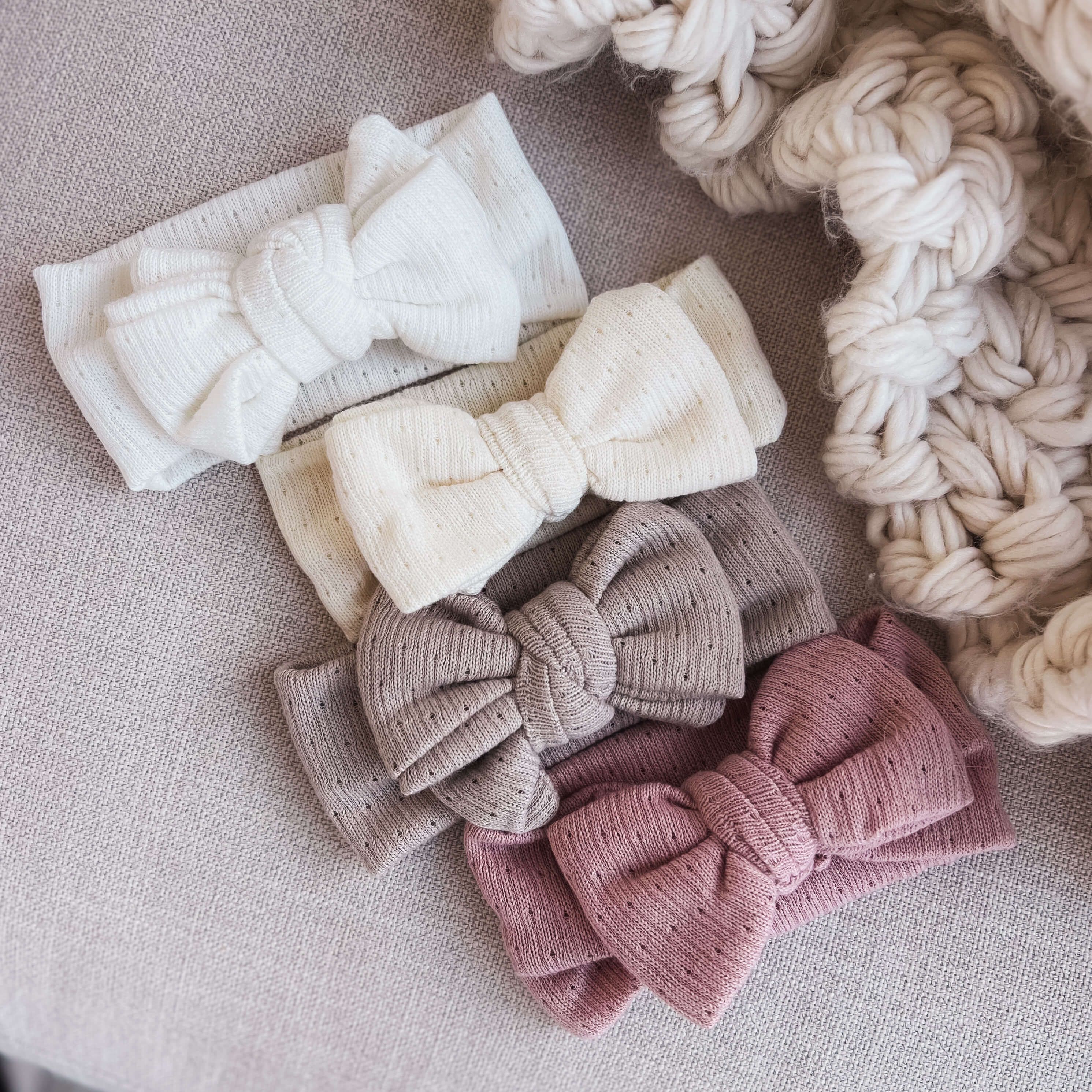 Large Knit Bow | Caden Lane