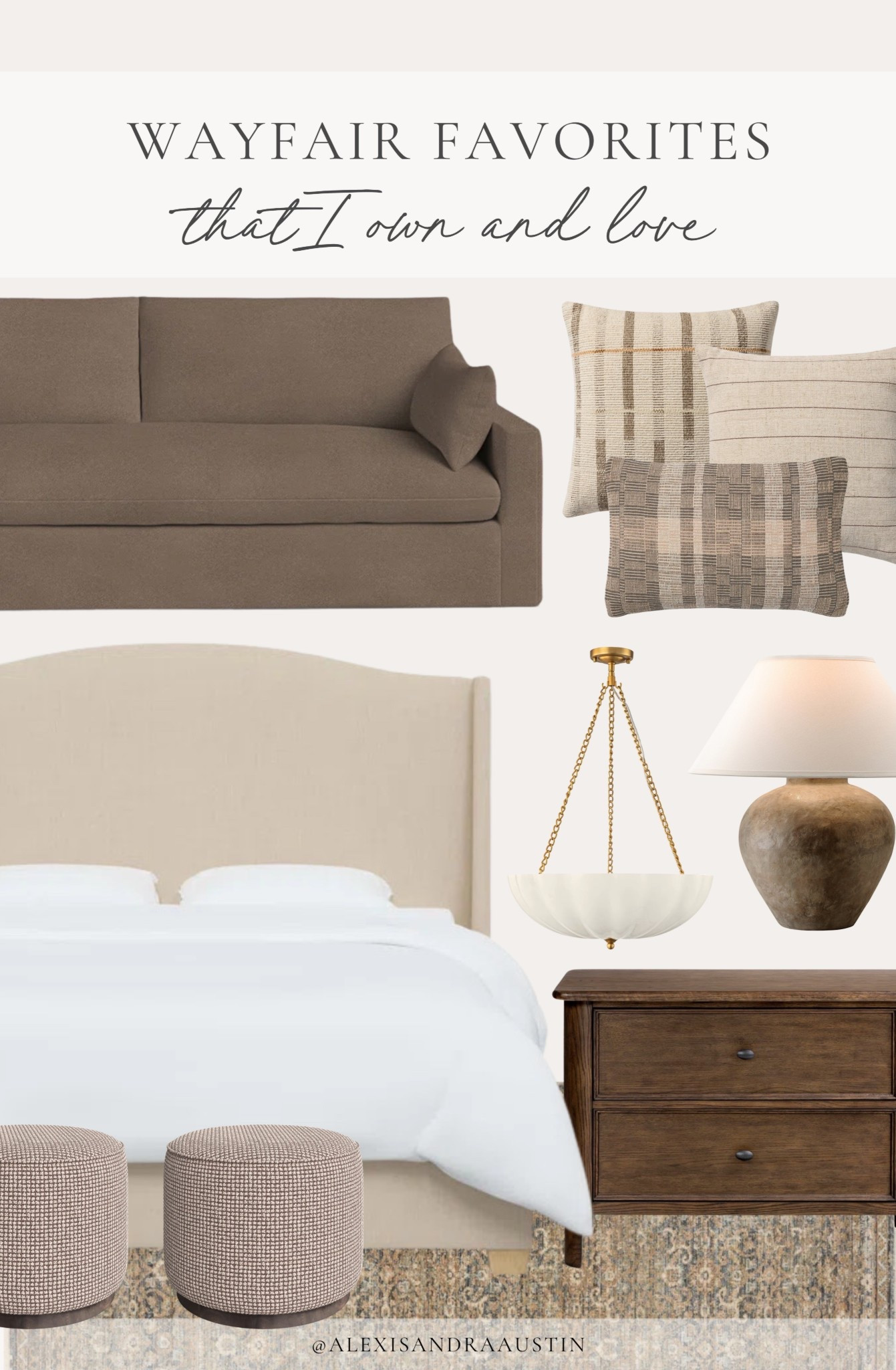 Sharing all of my favorite finds from @Wayfair from around my home! I have loved incorporating quality, timeless pieces that transition well with any season or style. From neutral wood tones to cozy upholstery, find all of home favorites to elevate any space for a collected style spring refresh.

#Wayfair #WayfairPartner #ad

Home finds, neutral home inspo, collected style, spring refresh, Wayfair, favorites around my home, neutral wood tones, furniture favorites, upholstered sofa, linen upholstered bed, lighting details, nightstand favorites, neutral area rugs, cozy throw pillow, pendant lighting, table lamp, Wayfair partner, shop the look!


#LTKHome #LTKSeasonal