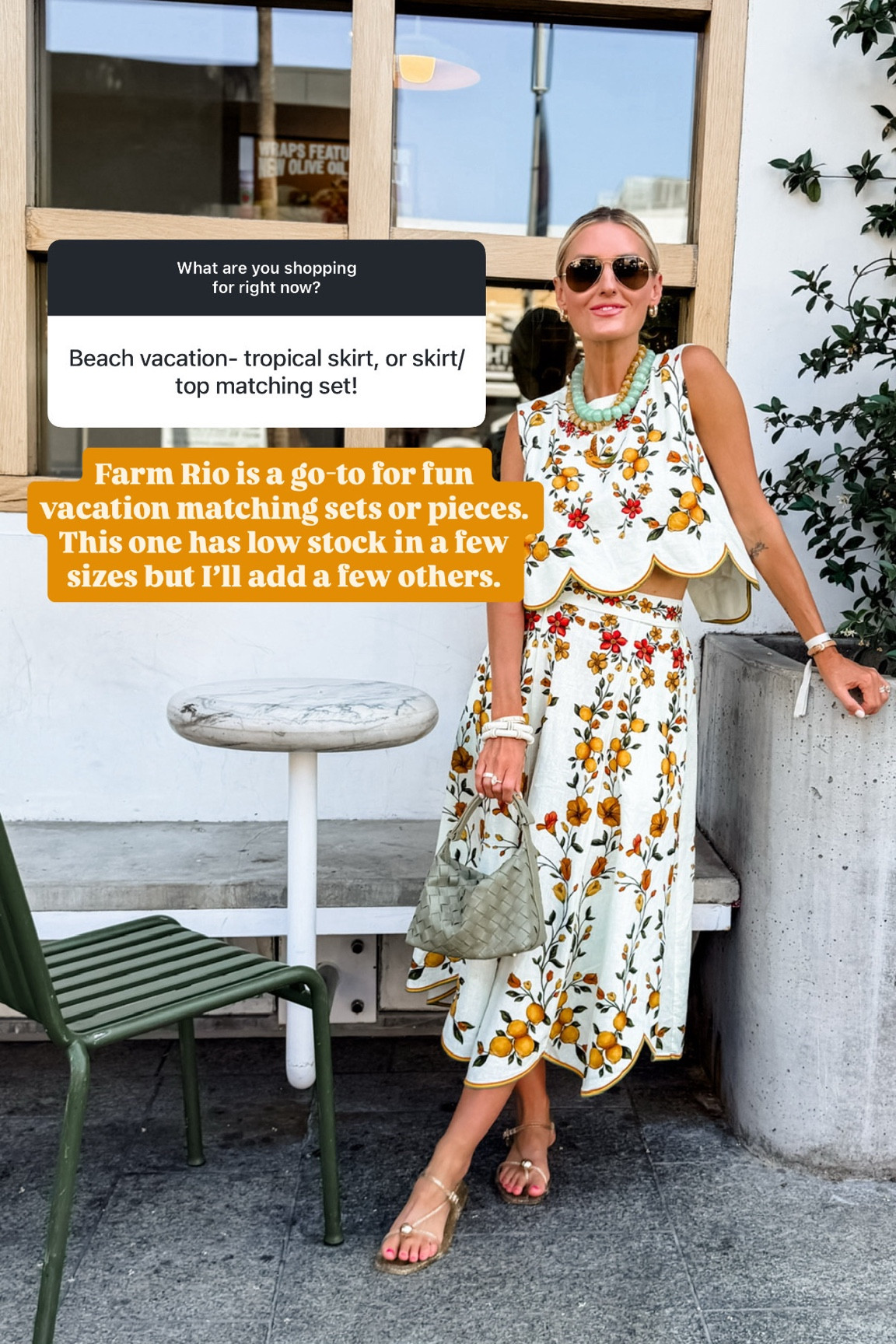 Love finding fun sets like this to wear on vacation! The stock is going fast, but I linked a few others!

Loverly Grey, farm Rio, vacation outfits, resort wear, matching set 

#LTKSeasonal