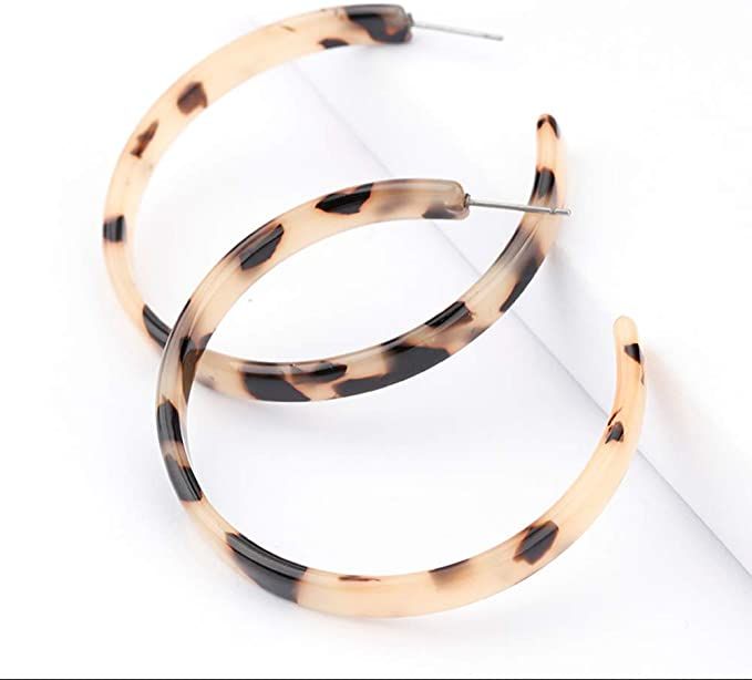 Leopard Big Round Acrylic Earrings La Raffine Vintage Semicircle Drop Statement Earring For Women... | Amazon (US)