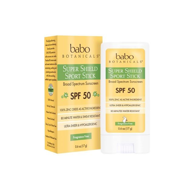Babo Botanicals Super Shield Sport Sunscreen Stick Fragrance - SPF 50 - 0.6oz | Target