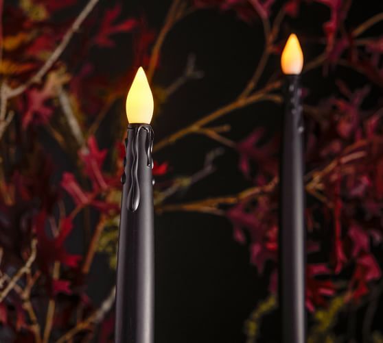 Floating Candle String Lights - Black | Pottery Barn (US)