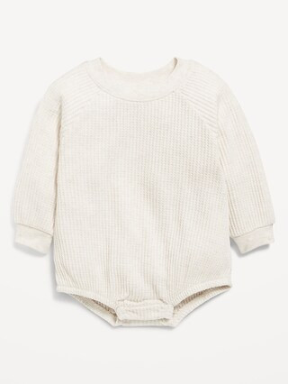 Long-Sleeve Fleece One-Piece Romper for Baby | Old Navy (US)