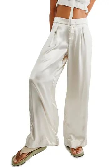 Good Days Satin Wide Leg Trousers | Nordstrom