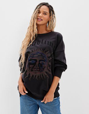 AE Oversized Sublime Graphic Sweatshirt | American Eagle Outfitters (US & CA)