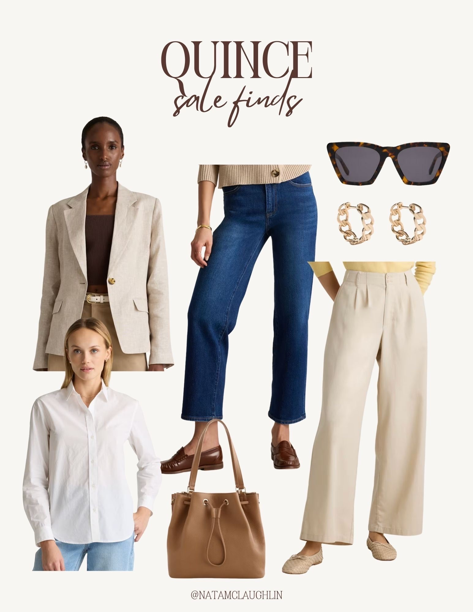 Quince sale finds! I love these cropped jeans and neutral blazer  

#LTKSaleAlert #LTKStyleTip #LTKSpringSale
