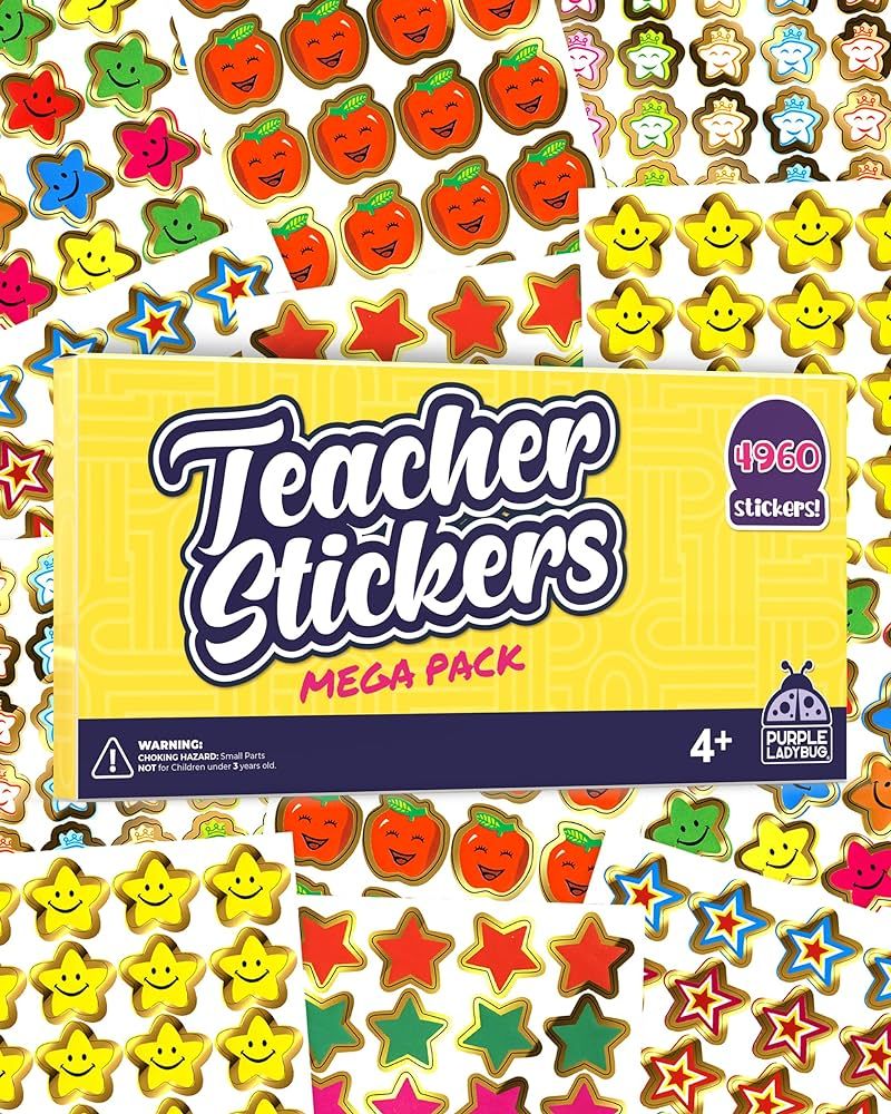 PURPLE LADYBUG Teacher Stickers for Students with 4960 Reward Stickers for Kids - Classroom Suppl... | Amazon (US)