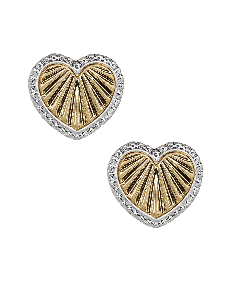 Heart Stud Earrings - Lovely Sparkle | Patricia Nash Designs