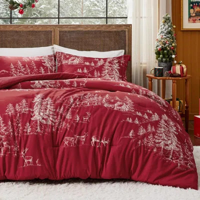 Holiday Vibe for Your Home Bedsure Christmas Comforter Set Queen - Christmas Bed Set with Reindeer and Trees, Soft Bedding for Holiday, 3 Pieces, 1 So | Wayfair North America