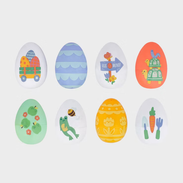 8ct Fashion Plastic Easter Fillable Eggs Garden Mix - Spritz™ | Target