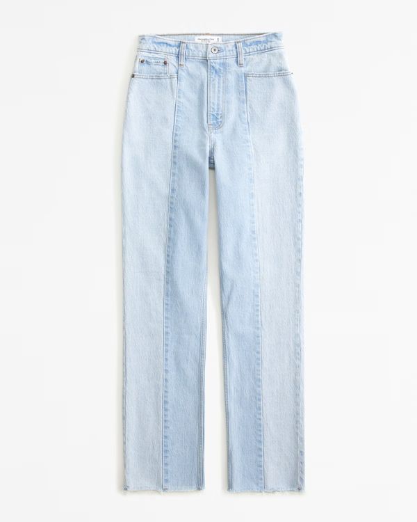 Women's Curve Love Ultra High Rise 90s Straight Jean | Women's Bottoms | Abercrombie.com | Abercrombie & Fitch (US)