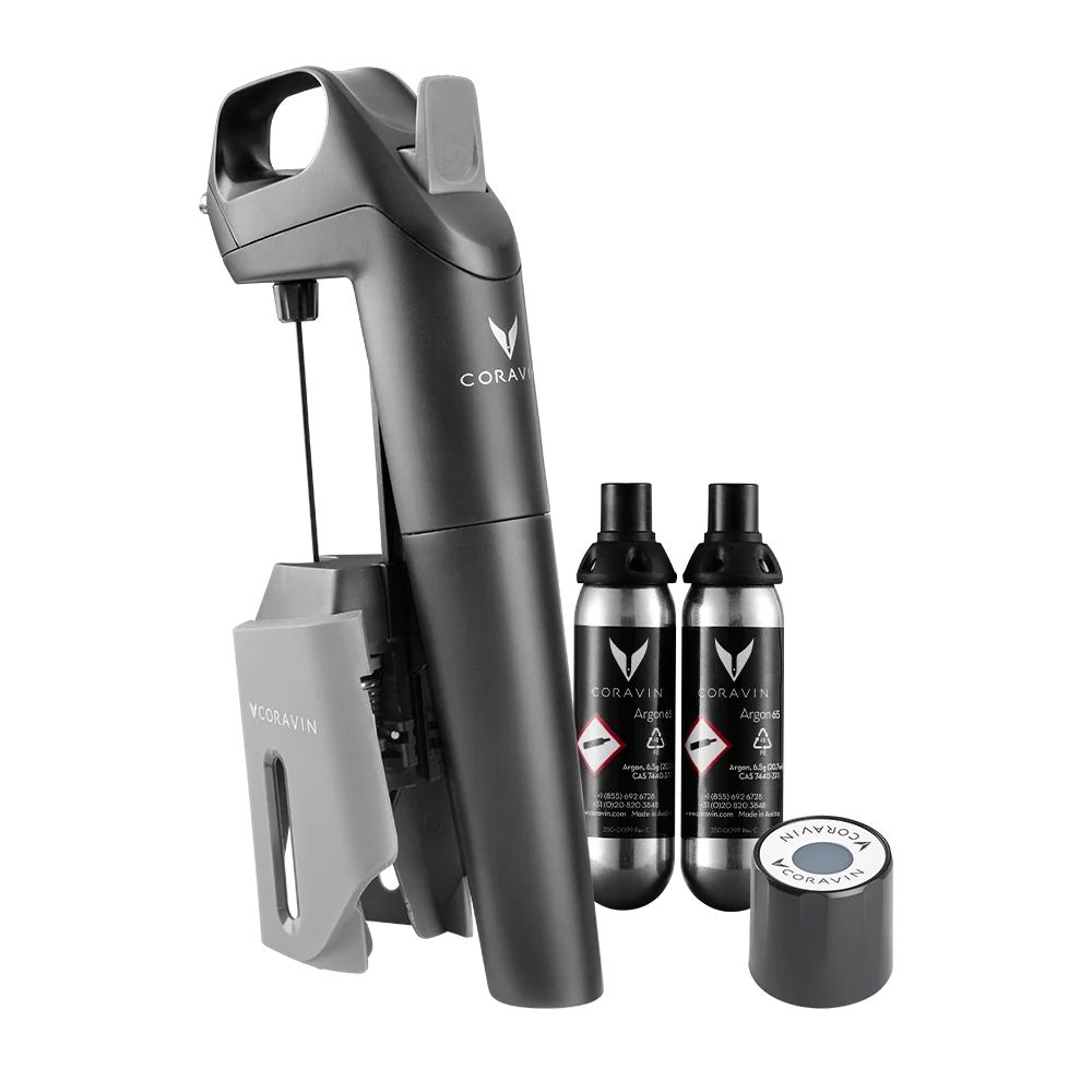Coravin Timeless Three Wine by the Glass System (Black)- Wine Preserver Includes 2 Argon Gas Caps... | Walmart (US)