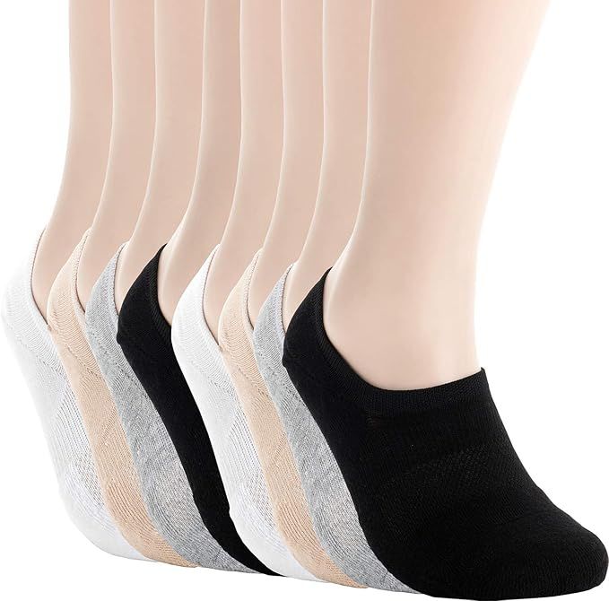Pro Mountain No Show Socks For Women Cotton Cushion Footies Liner S M L XL | Amazon (US)