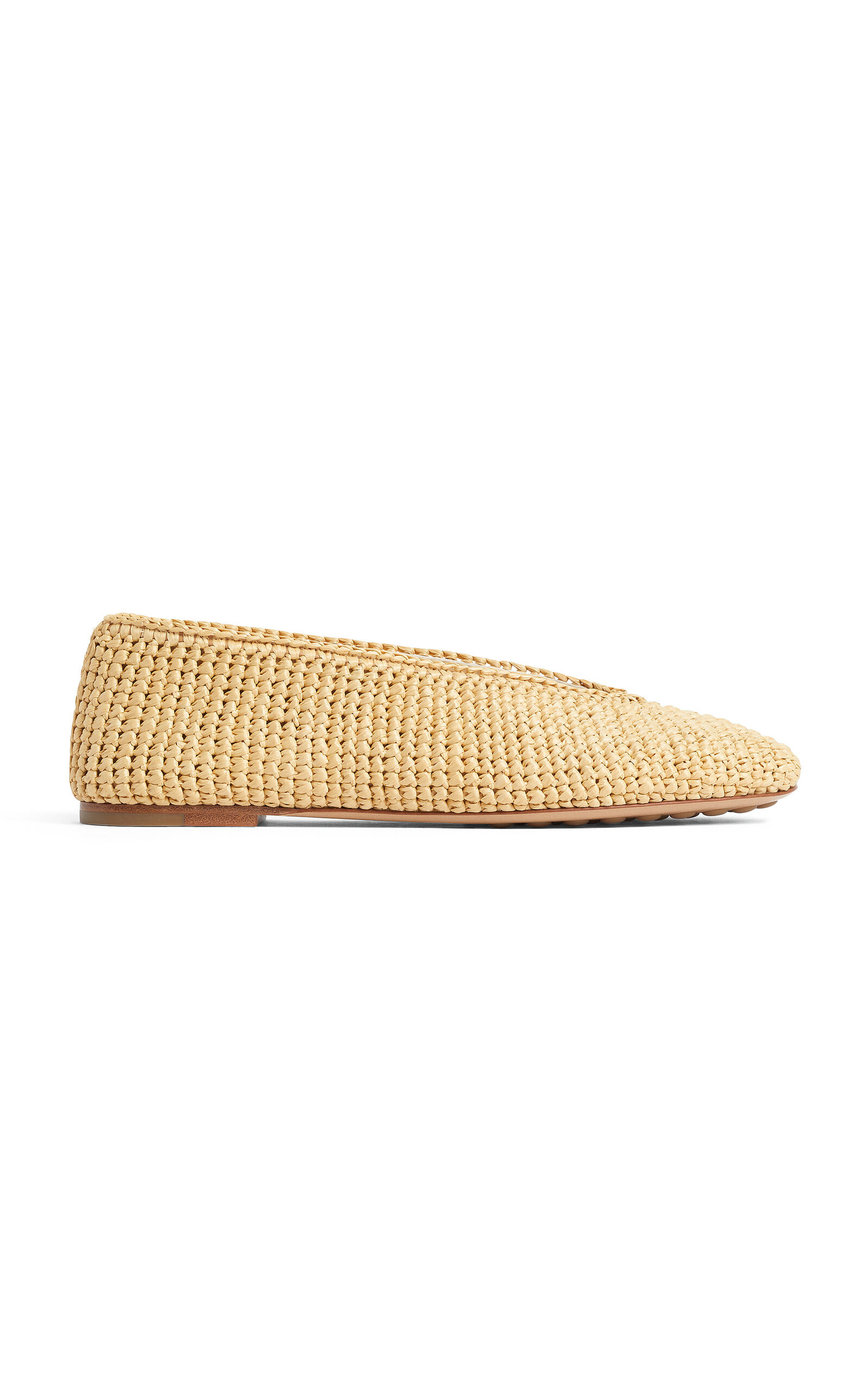 Bottega Veneta Rosa Ballerina Raffia Flats - Moda Operandi | Moda Operandi (Global)