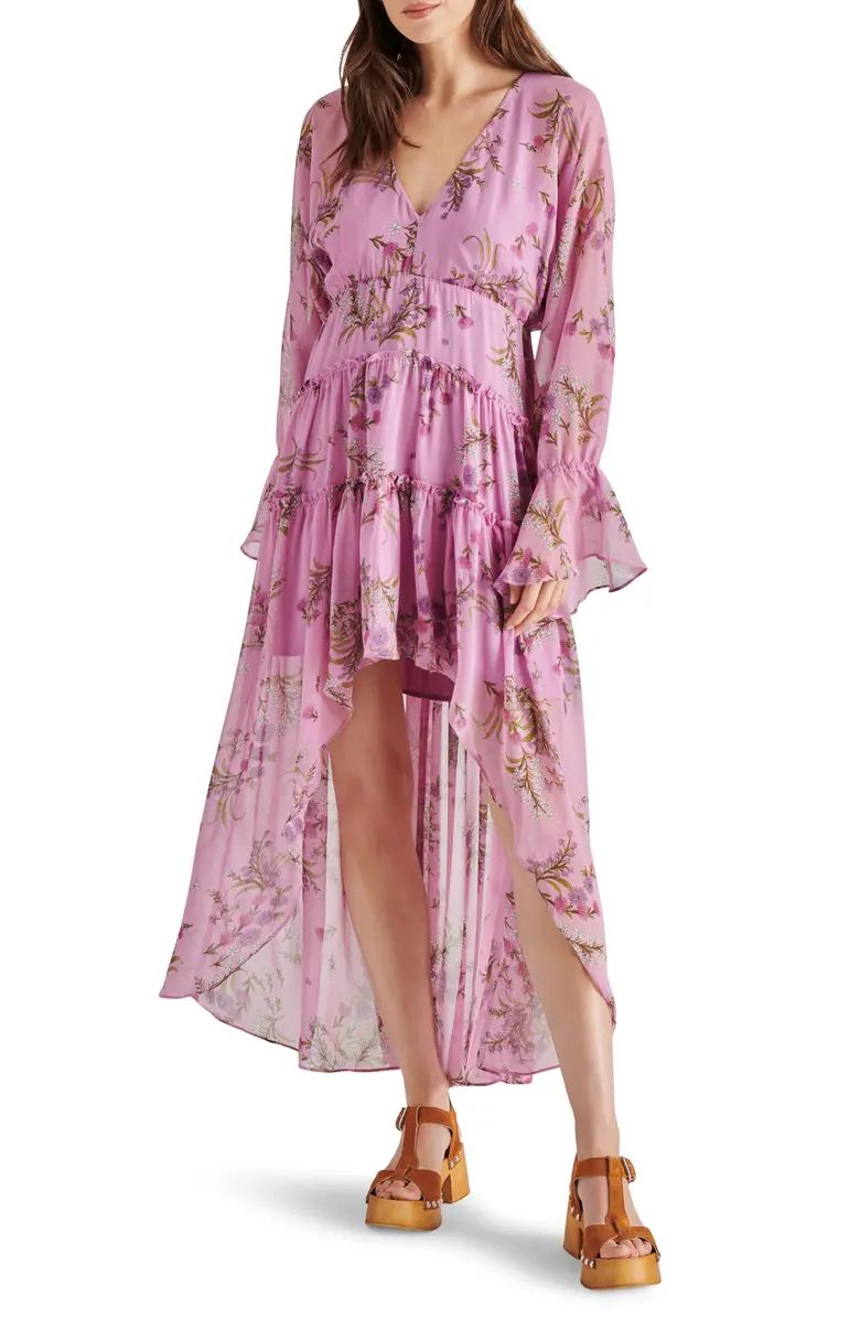 Steve Madden Sol Floral Print Long Sleeve High-Low Dress | Nordstrom | Nordstrom