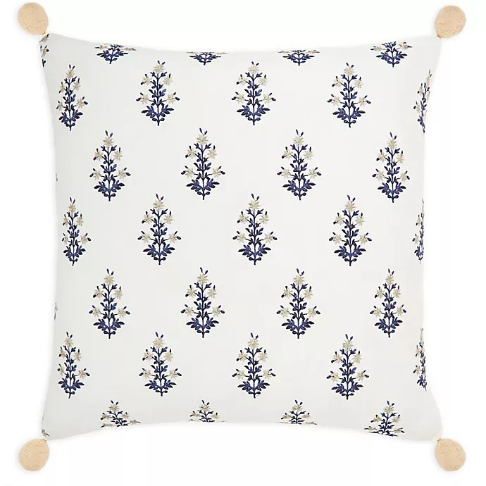 Bee & Willow® Home Mini Floral Square Throw Pillow | Bed Bath & Beyond | Bed Bath & Beyond