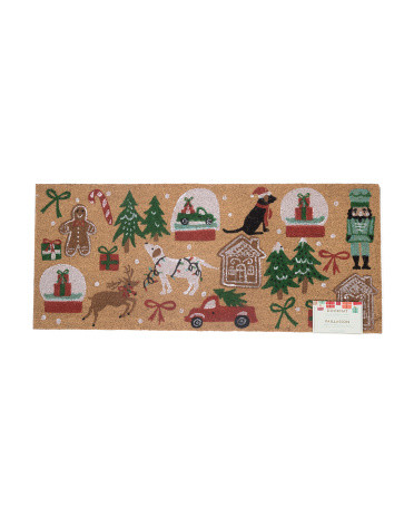 20x45 Holiday Dogs Coir Doormat | TJ Maxx