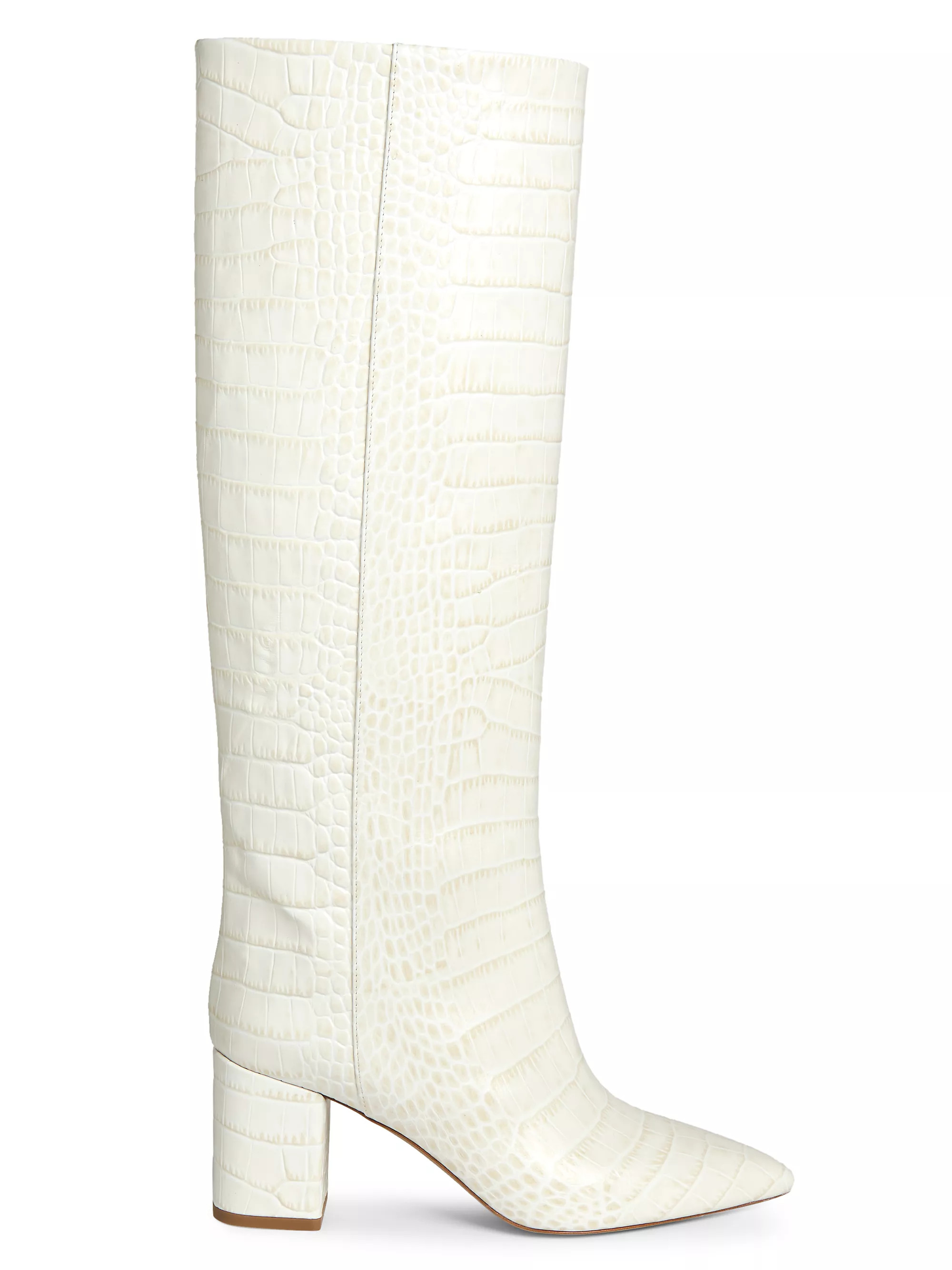 Anja 70MM Crocodile-Embossed Leather Knee-High Boots | Saks Fifth Avenue