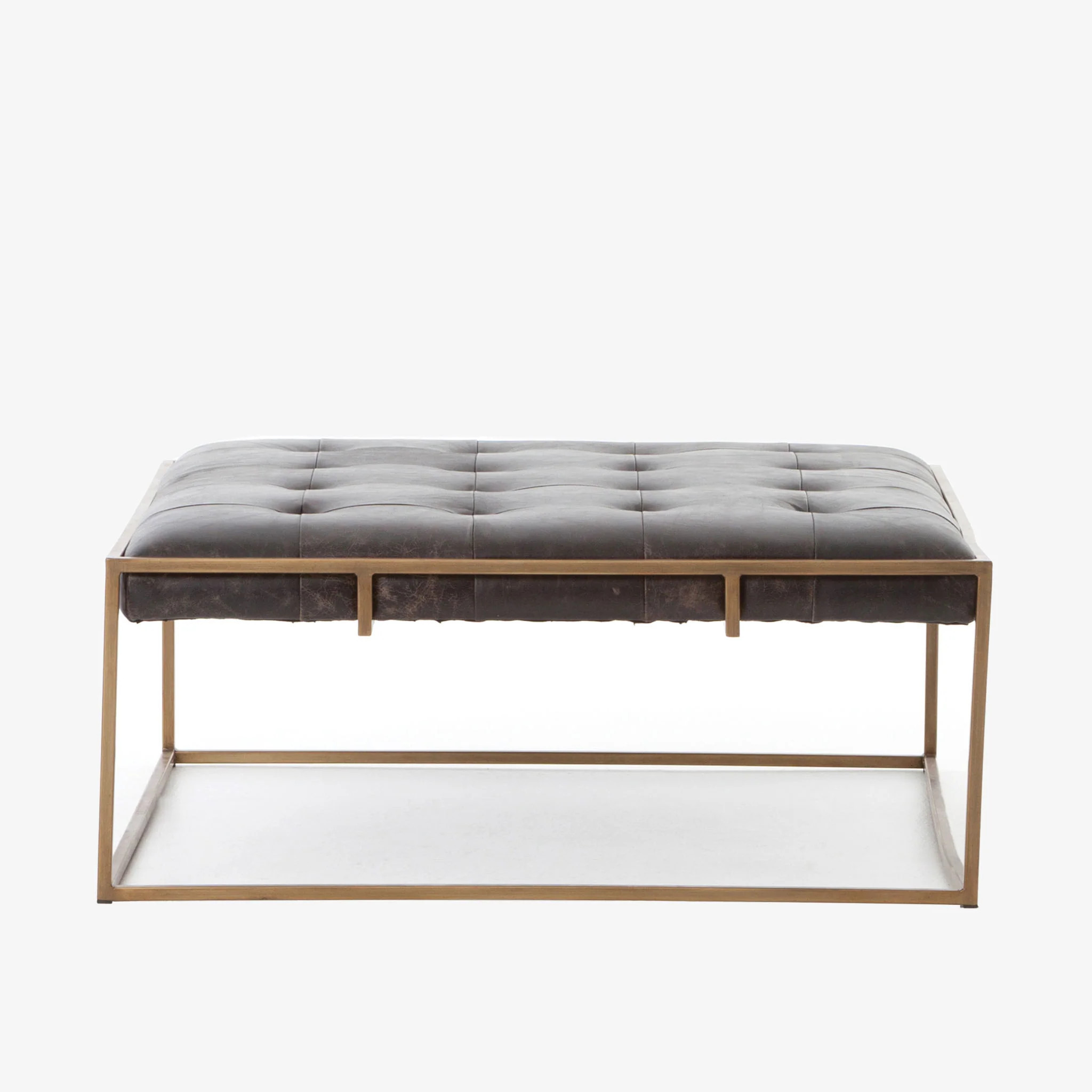 Four Hands Oxford Square Coffee Table in Rialto Ebony | The Addison West