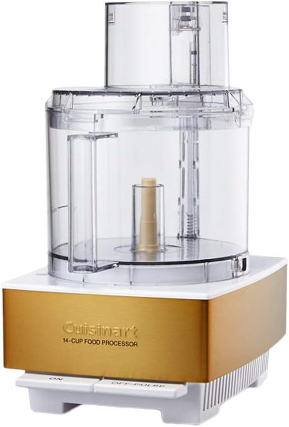 Cuisinart DFP-14WGY 14-Cup Food Processor, White/Gold | Amazon (US)