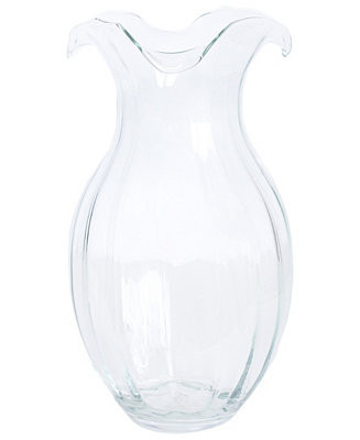 VIETRI Hibiscus Glass Vertical Fluted Vase, Large - Macy's | Macy's
