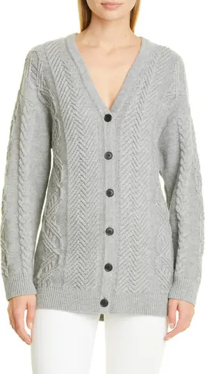 Cable Knit Wool & Cashmere Cardigan | Nordstrom