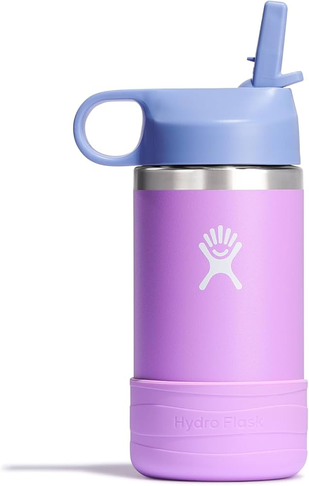 HYDRO FLASK Kids Water Bottle Jr. Stainless Steel Insulated With Straw Cap for Water, Milk, Juice... | Amazon (US)