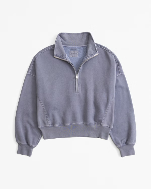 Women's Essential Sunday Half-Zip | Women's Tops | Abercrombie.com | Abercrombie & Fitch (US)