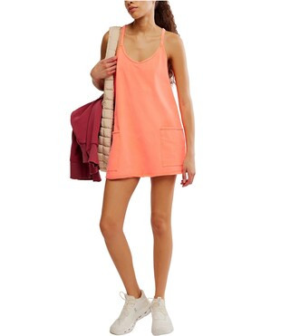 FP Movement Hot Shot V-Neck Sleeveless Patch Pocket Mini Dress | Dillard's