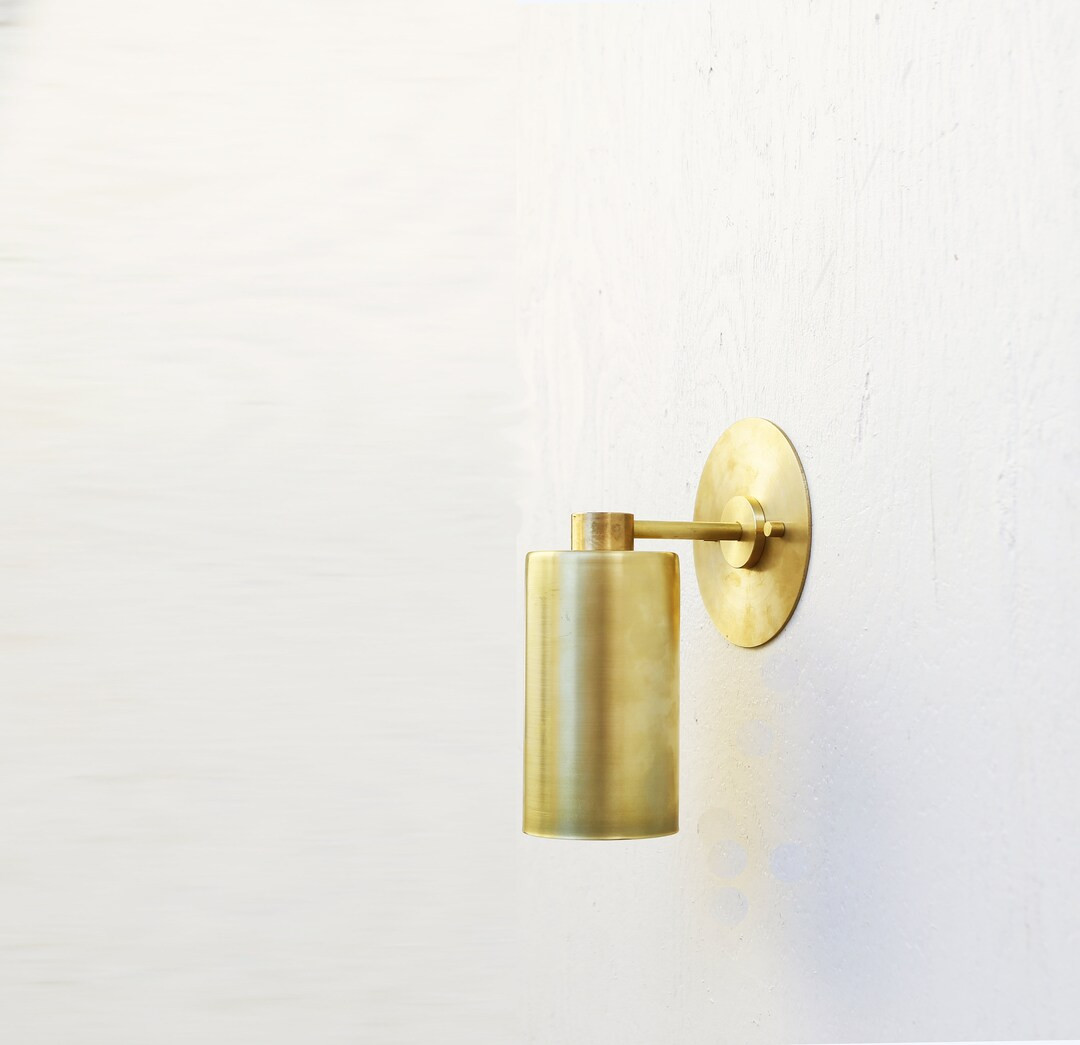 Brass Wall Sconce  light, Modern brass light,  Mid Century brass wall sconce light, Minimal Sconc... | Etsy (US)