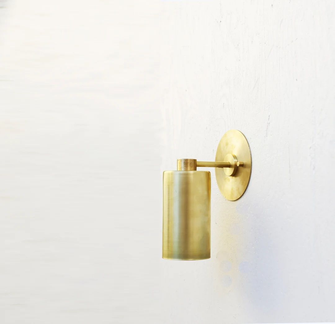 Brass Wall Sconce  light, Modern brass light,  Mid Century brass wall sconce light, Minimal Sconc... | Etsy (US)