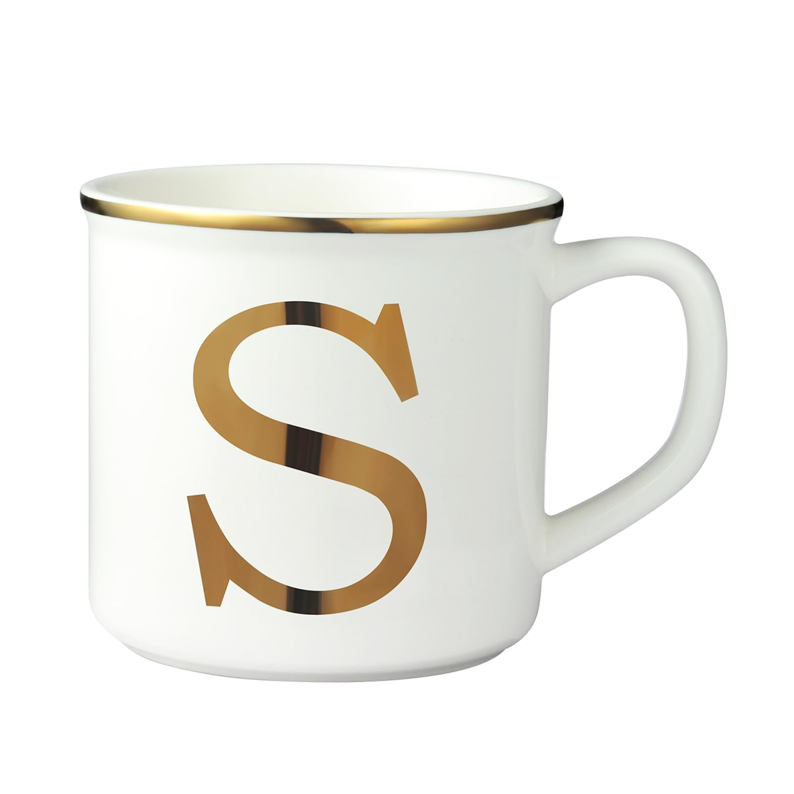 Miicol Ceramic Coffee Mug 16 oz, Monogram Coffee Cup, Golden Initial Tea Mug, Personalized Tea Cu... | Amazon (US)
