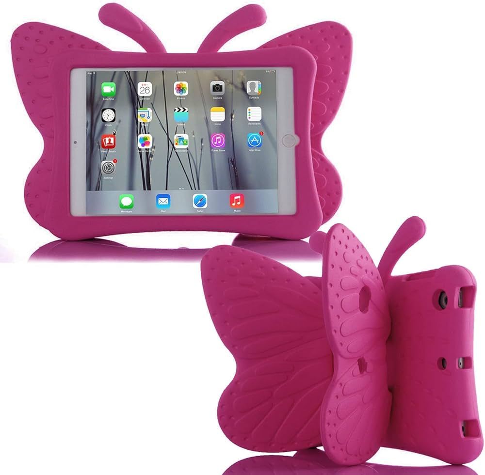 Simicoo iPad 7 8 10.2 Kids Case iPad 9 10.2 3D Cute Butterfly Case for Kids Light Weight EVA Stan... | Amazon (US)