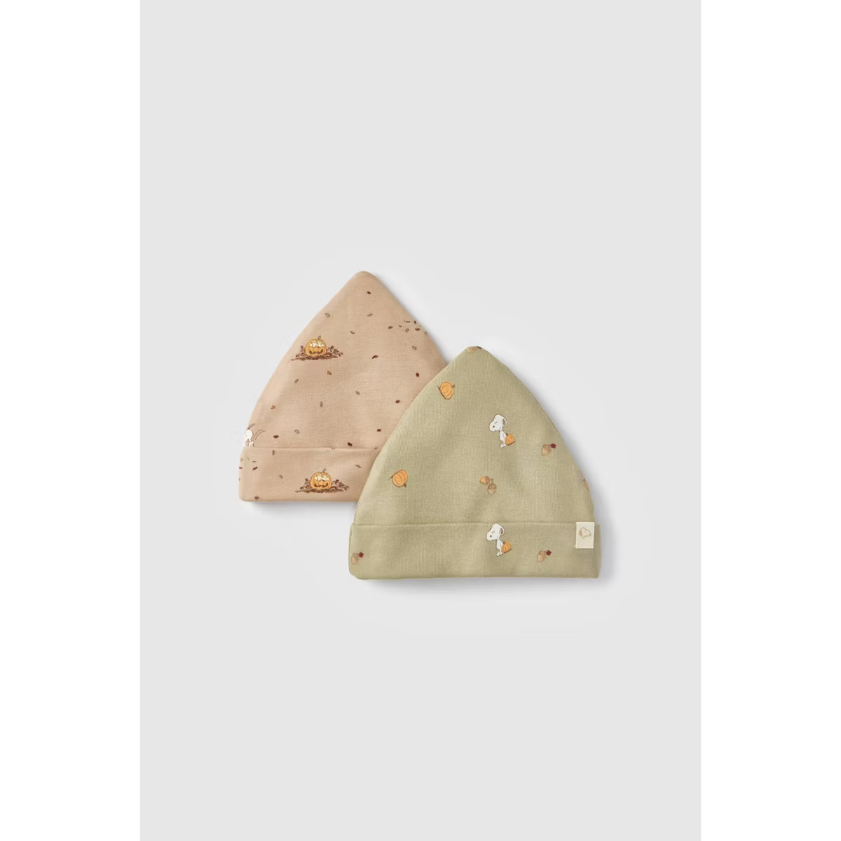 Baby 2pk Little Snoopy Halloween Cap Set - Tan/Green | Target