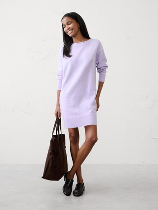 Boatneck Mini Sweater Dress | Banana Republic Factory
