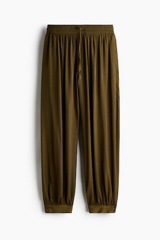 H & M - Balloon Pants with Drawstring - Dark Khaki Green | H&M (US + CA)