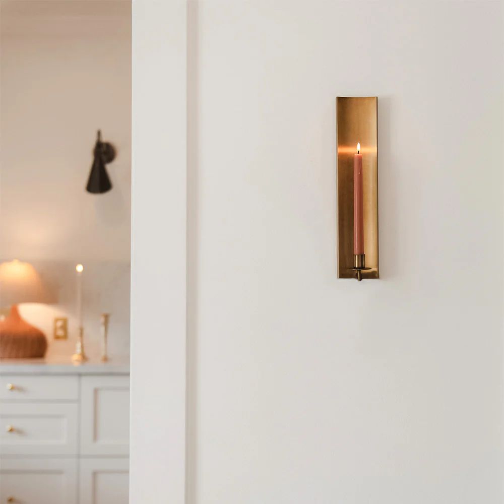 Brass-plated Candle Sconce - Long | Roan Iris