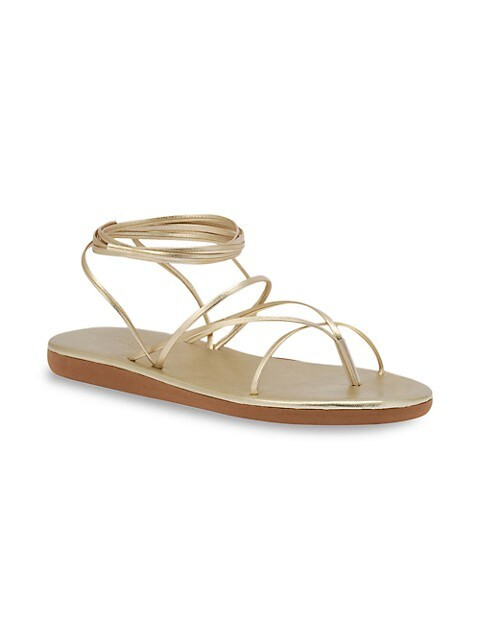 Wraparound Ankle-Strap Flatform Sandals | Saks Fifth Avenue