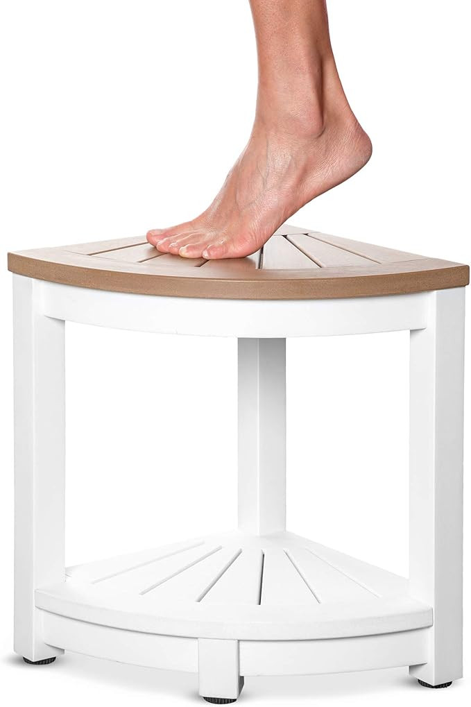 ROHKEX Corner Bench Shower Stool for Shaving Legs - Waterproof Shower Stools and Benches - Bathro... | Amazon (US)