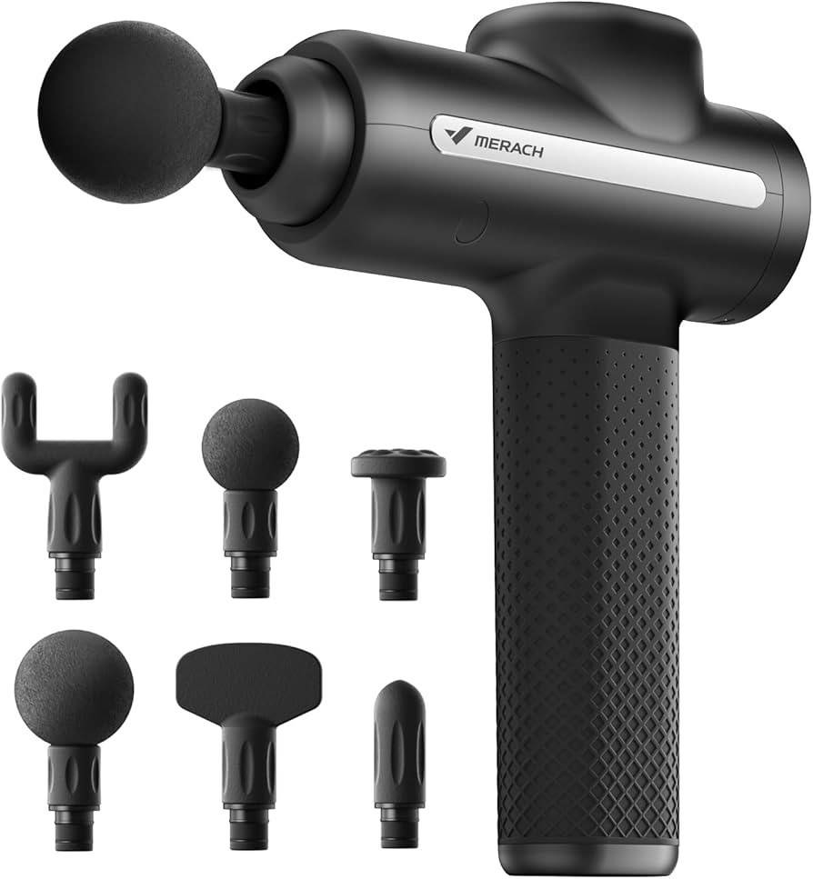 MERACH Massage Gun with 10mm Amplitude, Percussion Massage Tools with 6 Massage Heads, Portable H... | Amazon (US)