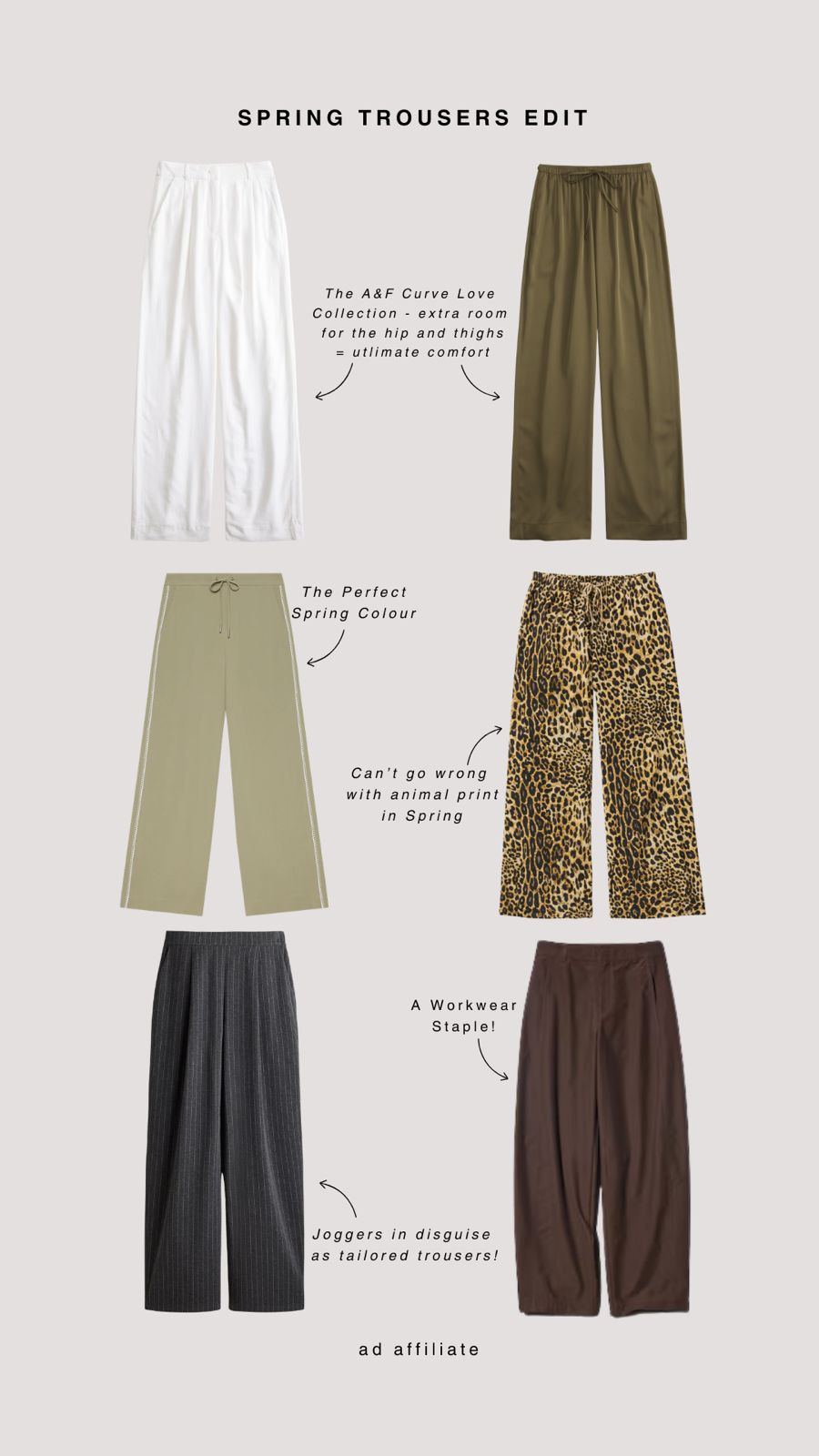 My Spring Trouser Essentials
Spring Dressing, Pastel Colours, White Linen Trousers, Workwear, Khaki Trousers, Summer Dressing  

 #LTKuk #LTKspring #LTKeurope