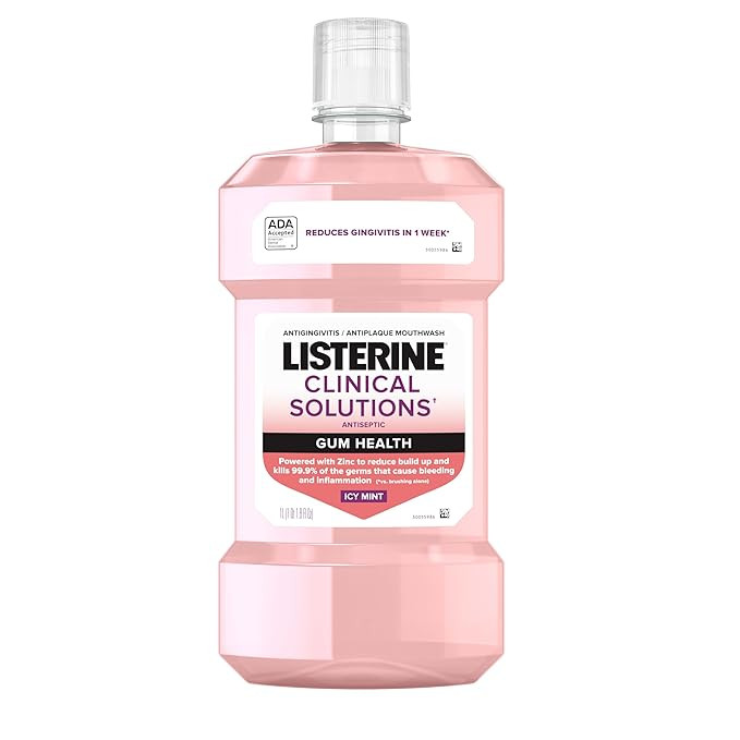 Listerine Clinical Solutions Gum Health Antiseptic Mouthwash, Antigingivitis & Antiplaque Oral Ri... | Amazon (US)
